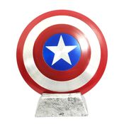 Escudo Capitão América 20cm Alumínio Miniatura Decoração