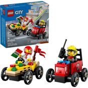 Lego City Pizza vs Caminhão dos Bombeiros 60458 com 70pcs