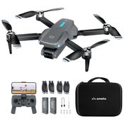 Drone com Câmera 4K UHD para Adultos, S20 Lite Brushless Motor FPV RC Dobrável, 36 Minutos de Voo, Altitude Hold e Giros de 360°, Ameta, Cinza