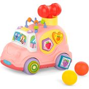 Carrinho Educativo c/ Luzes e Sons Rosa - Cardoso