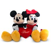 Pelúcia - Disney - Mickey e Minnie - Valentines Day - Com Luz - Multikids