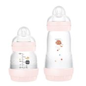 Kit 2 Mamadeiras Easy Start Set 130/260ml Rosa Claro - MAM