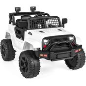 Best Choice Carrinho, Carro Elétrico, 1 lugar, 12V, c, controle remoto, USB MP3, 4 km, h, 2 a 6 anos, Branco