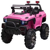 Aosom Carro, Carrinho Elétrico, 2 assentos, à bateria 12V, c, controle remoto, USB, Vel 5 km, h, Idade 3 a 7 anos