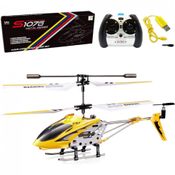 Mini Helicóptero RC com Gyro Crimson de Controle Remoto com 3 Canais, CHEERWING, Amarelo