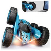 Carrinho de Controle Remoto 2 em 1 4WD 2.4 Ghz Dupla Face 360 com 2 Baterias Recarregáveis, TECNOCK WJQYS89001, Rosa