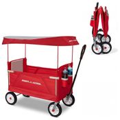 Carrinho de Bebê e Passeio 3 em 1 Dobrável e Multifuncional, Peso Máximo 69 kg, RADIO FLYER 3953A, Vermelho
