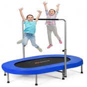 Goplus Cama Elástica Interna para até 2 Crianças com Apoio Ajustável, até 149 kg, Vermelha