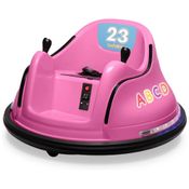 Carro Elétrico Infantil Bate Bate 12V com 2 Velocidades, Controle Remoto, Luzes LED, Bluetooth e Giro de 360º para Crianças de 1 a 5 Anos, Kidzone,