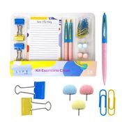 KIT ORGANIZADOR DE ESCRITÓRIO CLEAN COM 38 PEÇAS - FOFY