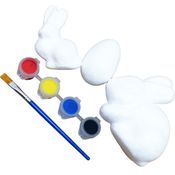 Kit 15 Coelhos Com Ovos Páscoa Em Isopor Para Pintar Tintas