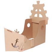 Kit Navio Casinha Para Brincar - Papelão - 202701 - Eu Amo Papelão