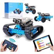 Robô de Programação 3 em 1 com Controle por App para Crianças de 10 Anos ou Mais, MAKEBLOCK 90092FBA, Azul