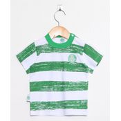 Camiseta Bebê Palmeiras Listras Revedor