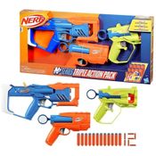 Kit 3 Lançadores Nerf Dardos Triple Action - Hasbro F9841