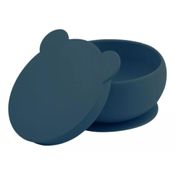 Tigela Urso de Silicone Bowly Deep Blue - Minikoioi