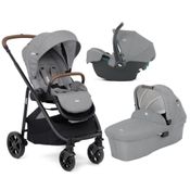 Carrinho de Bebê Versatrax E Travel System Trio Pebble Cinza - Joie