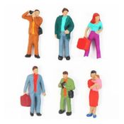 Figuras Turistas Maquete 06 Peças 1/100 Minitec 1612
