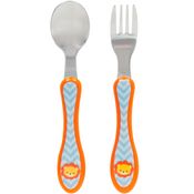 Kit Talher Leãozinho Colher Garfo para Bebê Criança Buba