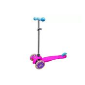 Patinete Infantil Menina 3 Rodas Com Luz Led Suporta 30Kg Roxo Com Azul Best Race