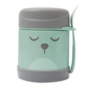Pote Térmico Com Talher Kids Papinha Infantil Biscoito Frut - Verde