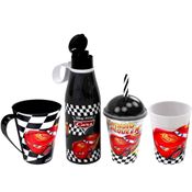 Coleção Infantil Carros Estampa do Mcqueen Copo Caneca Copo com Canudo e Garrafa