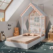 Mini Cama Casinha Montessoriana Home Branca Pura Magia