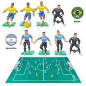 Jogo Futebol Club Total Original Gulliver, Brasil x Argentina, Com Campo, Edição Especial Jogadores Pintados A Mão