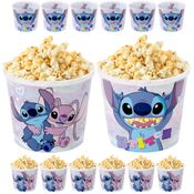 30 Baldes Pote de Pipoca Lilo Stitch 2L Sacolinha Surpresa Aniversário Infantil