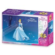 Quebra Cabeça 3D Cinderela 48 Peças Multikids