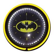 Relogio Parede Double Neon Batman Logo DC Comics WB Geek