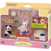 CAIXA DE BRINQUEDOS - BEBE COELHO NEVE & BEBE PAND - SYLVANIAN FAMILIES - EPOCH