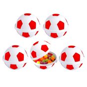5 Porta Mix Bola de Futebol Mengão para Festa de Aniversário Infantil Vermelho