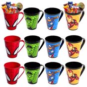 12 Canecas Homem Aranha Ferro Capitão América Hulk Festa Infantil p/ Sacola Surpresa