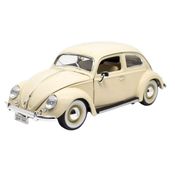 Miniatura Carro Volkswagen Beetle Bege 1/18 Maisto 12029