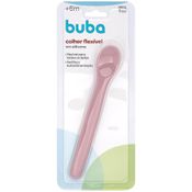 Colher Flexível em Silicone Buba Rosa 18785 6M+