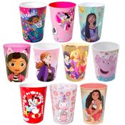 10 Copos Estampa Infantil Princesas Minnie e Personagens para Base de Ovo de Páscoa