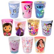 10 Copos Infantil 320ml Estampa Desenhos para Criança para Base de Ovo de Páscoa Lembrança