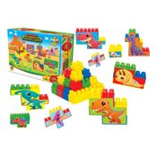 Blocos Monta Monta Dinossauros 48 Peças Brinquedo Infantil