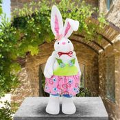 Coelha De Páscoa Decoração Enfeite Tecido Coelhinha 47cm