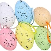 Enfeite Decorativo Páscoa 18 Ovos Pendentes Coloridos