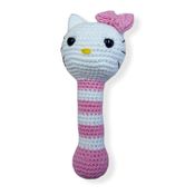 Chocalho Para Bebê Amigurumi Gatinha - Novelando