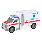 Carro Ambulância c/ Fricção Luz e Som 1:20 - Cores Sortidas - DM Toys -