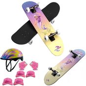 Skate Infantil Degradê Feminino Tema Sereia Resistente Meninas