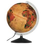Globo Terrestre Historico Led Branco 30cm Libreria