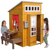 Casinha Infantil Interativa para Crianças de 3 a 10 Anos, KidKraft, Branca