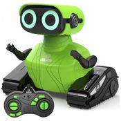 Robô Interativo com Controle Remoto, Olhos LED que Brilham, Música e Dança, 3 Anos, GILOBABY, Verde