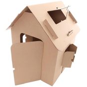 Casinha Infantil de Papelão para Colorir - Eu amo Papelão