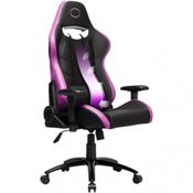 R2S Cadeira Gamer Ergonômica Reclinável e Giratória com Apoio Lombar e Cabeça, Branca, COOLER MASTER, Azul