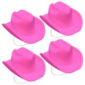 Kit 4 Chapéus Vaqueiro Cowboy para Festa Junina Fantasia Infantil e Adulto Boiadeira Castela